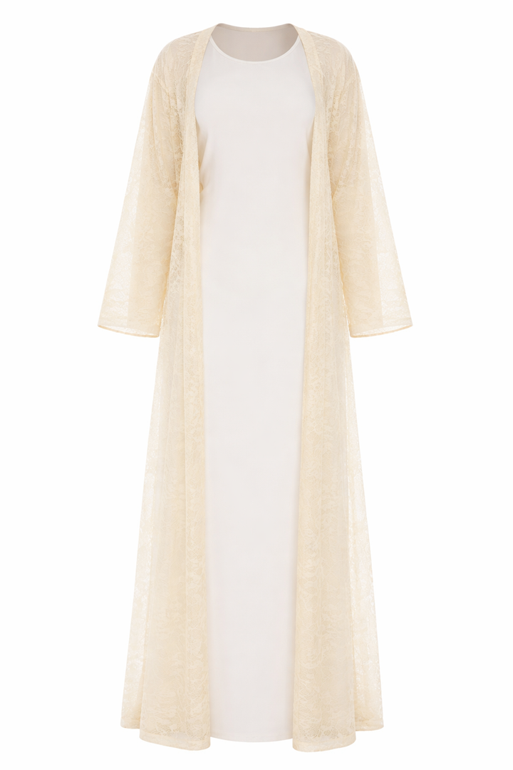 Truffle Lace Abaya Set
