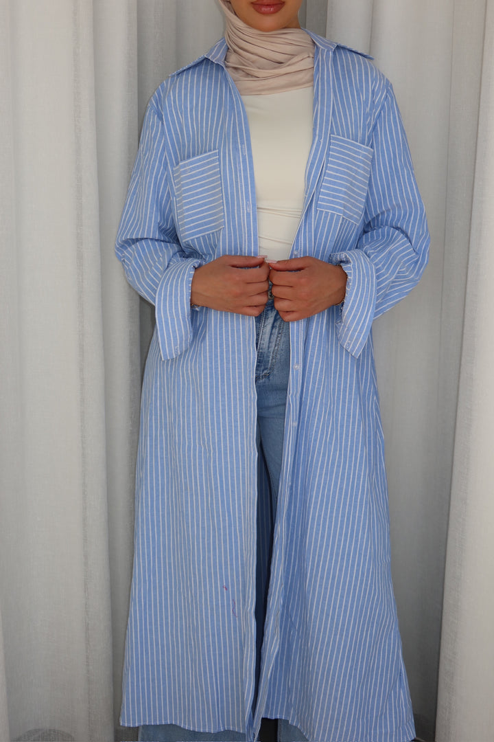 Riviera Striped Shirt Dress