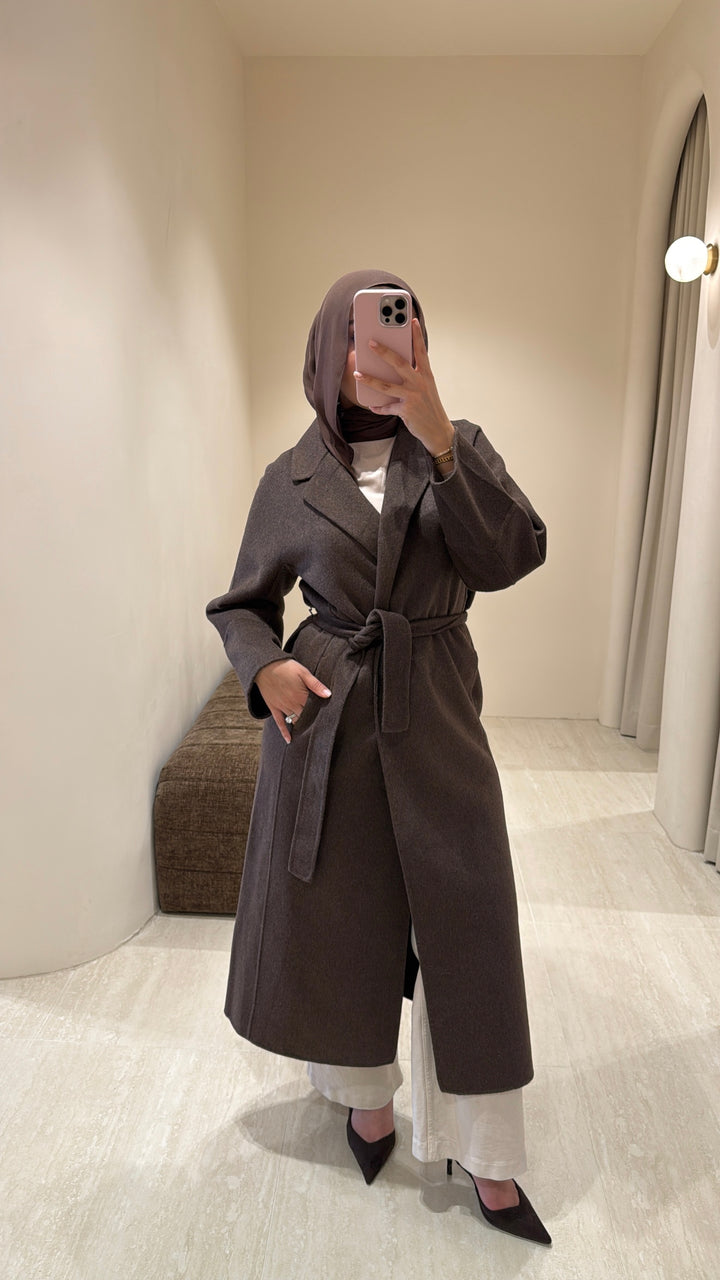 Prague Wool Blend Wrap Coat