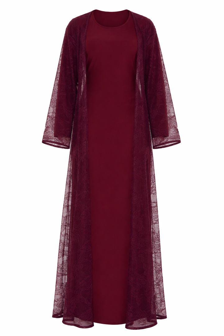 Truffle Lace Abaya Set