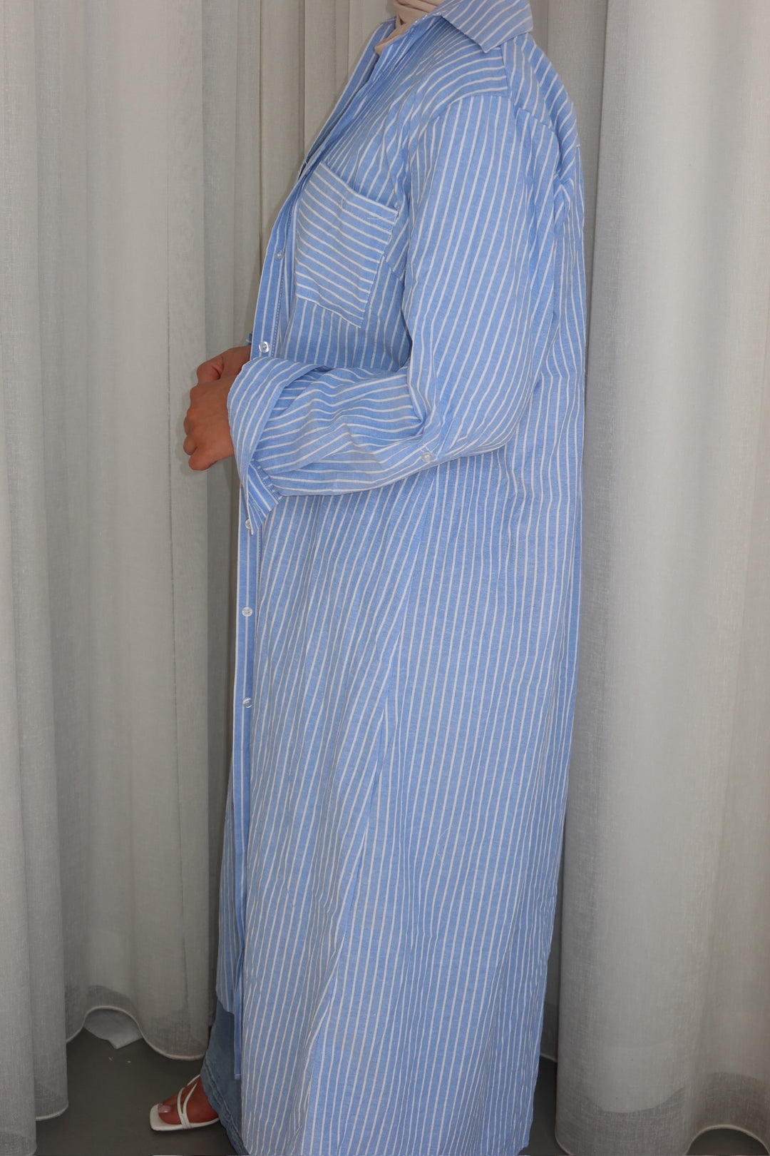 Riviera Striped Shirt Dress