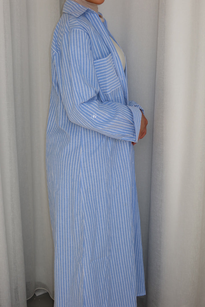 Riviera Striped Shirt Dress