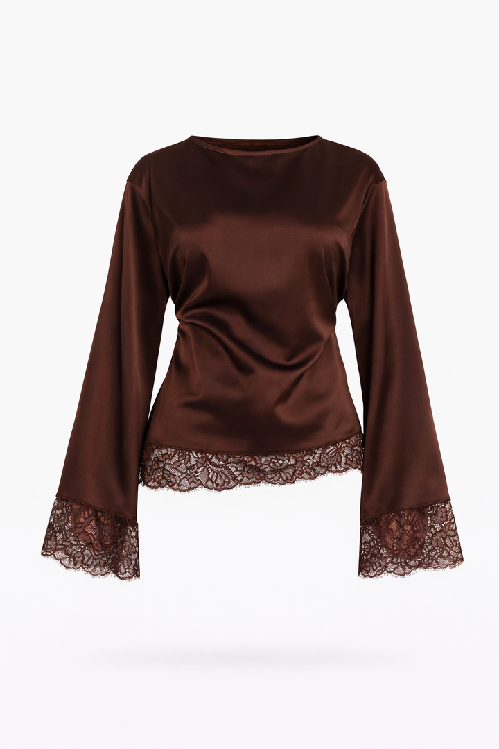 Starlight Lace Satin Top
