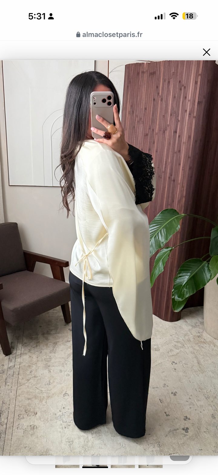 Asymmetrical Vintage Lace Top