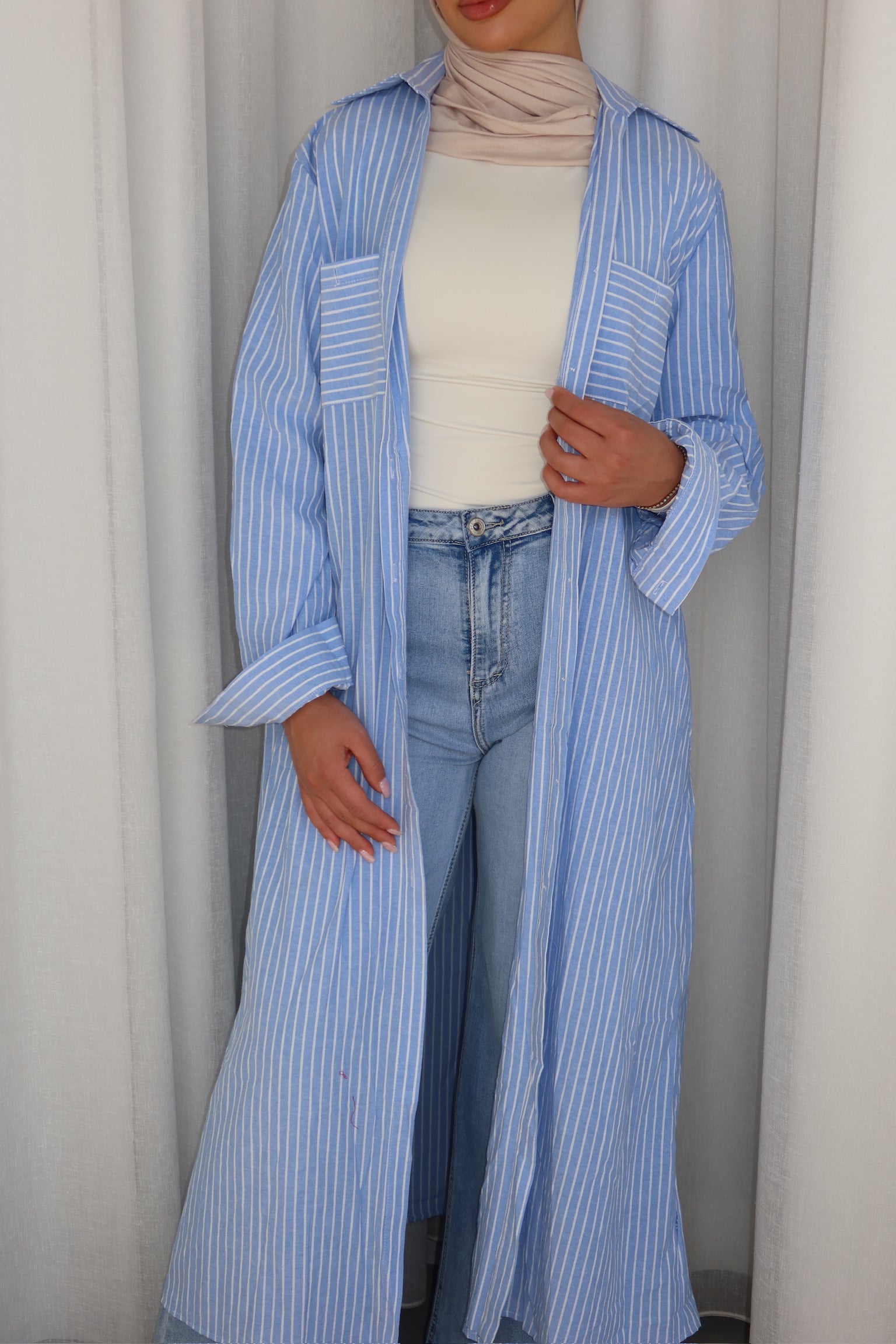 Riviera Striped Shirt Dress