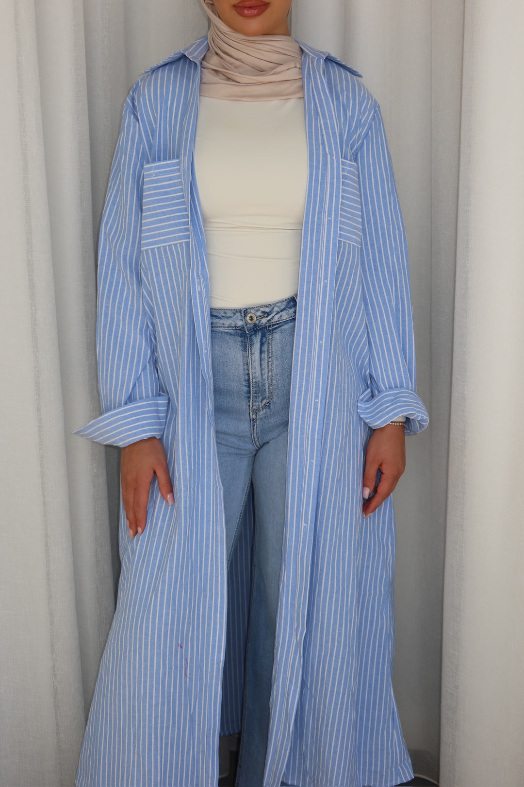 Riviera Striped Shirt Dress