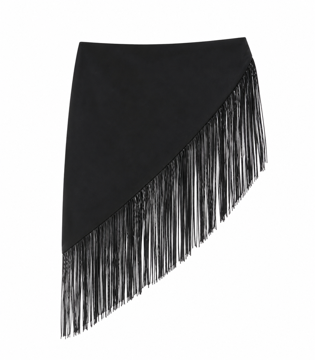 Black Satin Tassle Waisted Belt