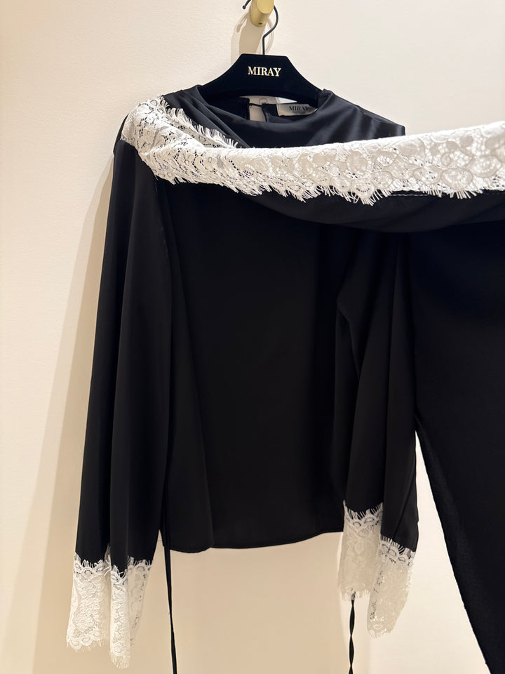 Asymmetrical Vintage Lace Top