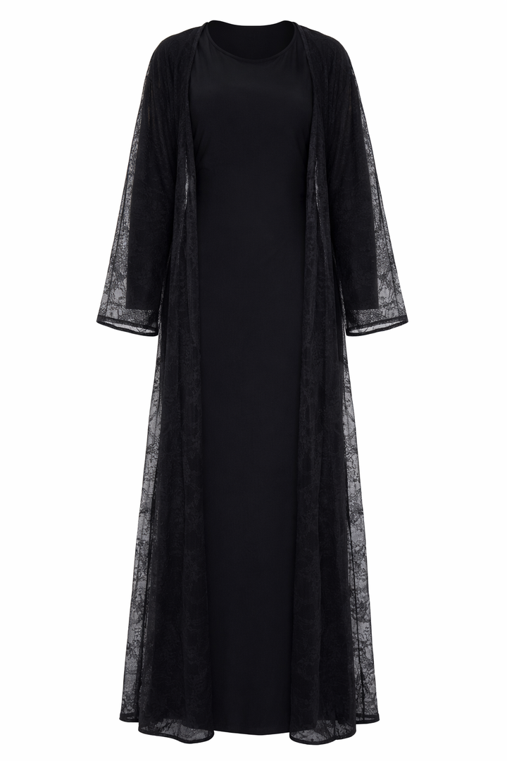 Truffle Lace Abaya Set