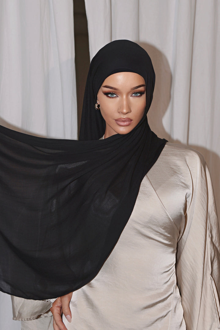 Modal Hijab + Matching Cap