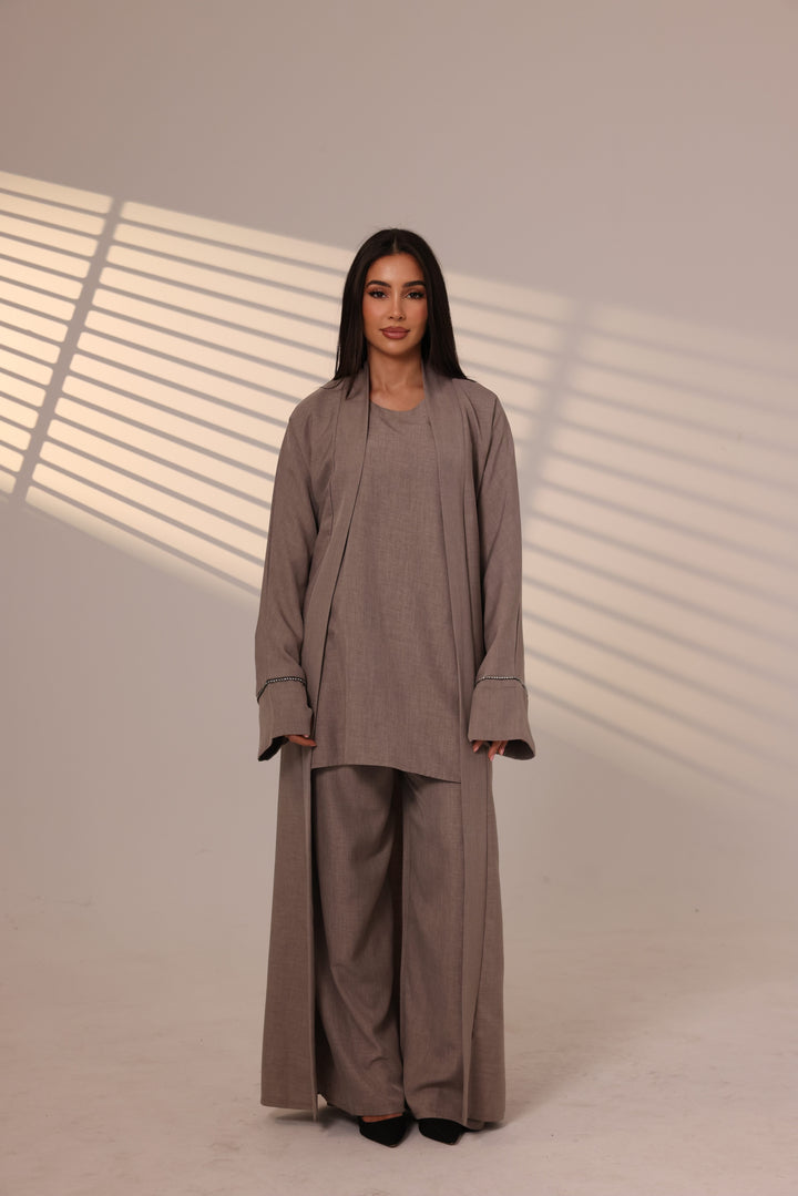 Coco Linen Open Abaya Only