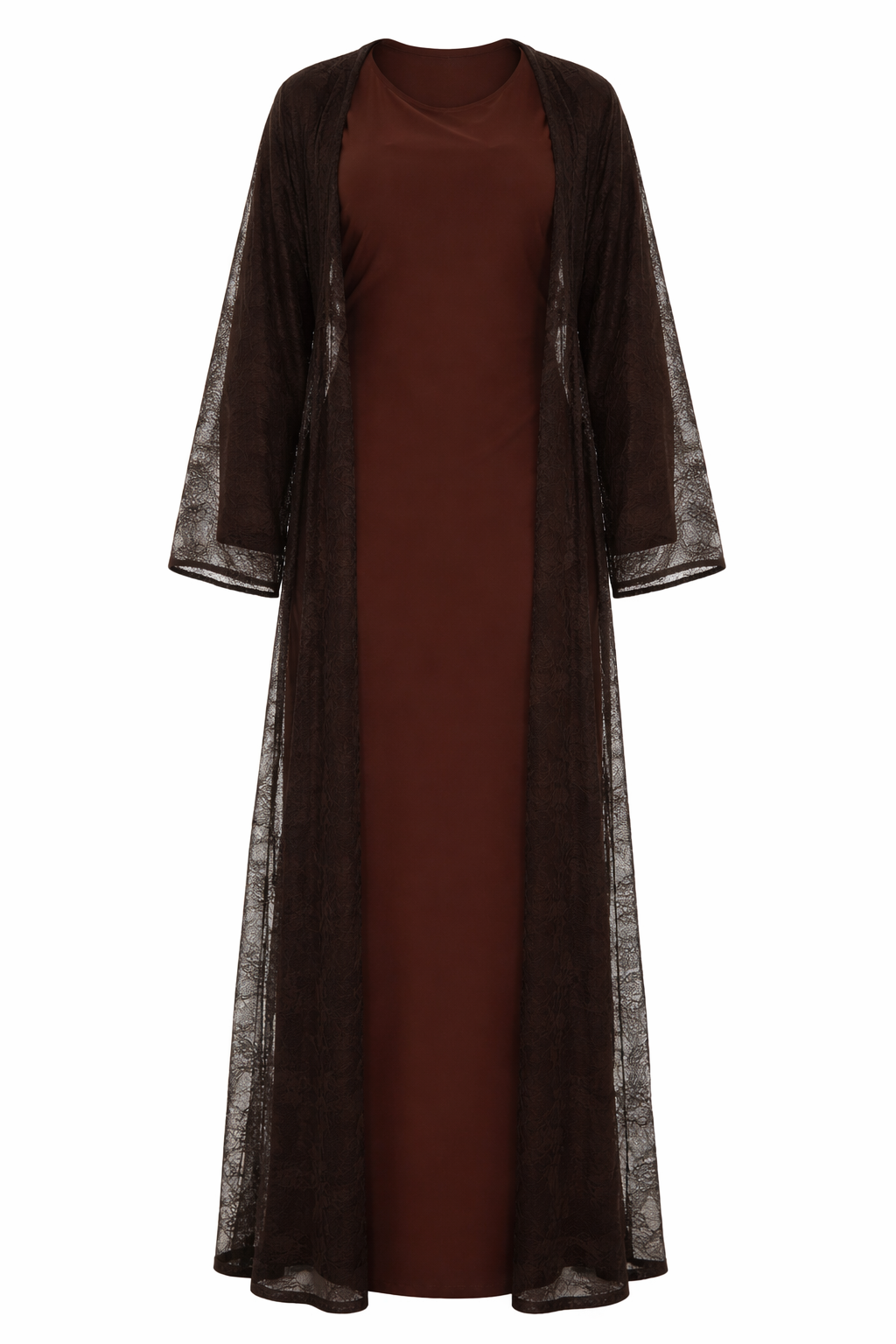 Truffle Lace Abaya Set