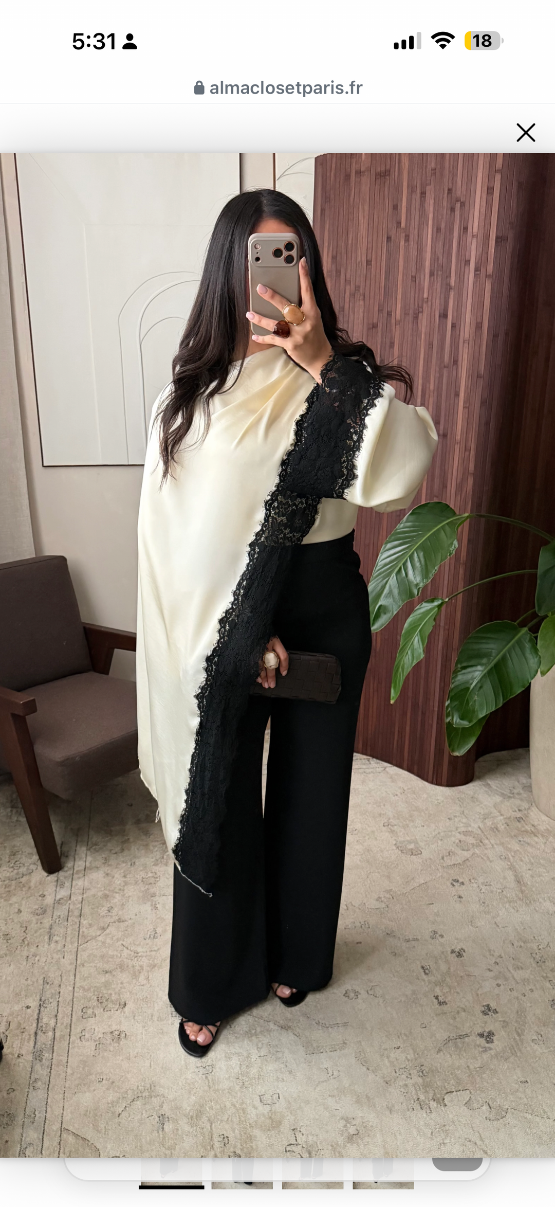 Asymmetrical Vintage Lace Top