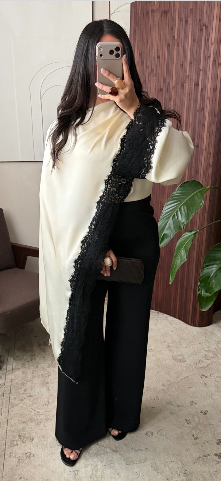 Asymmetrical Vintage Lace Top