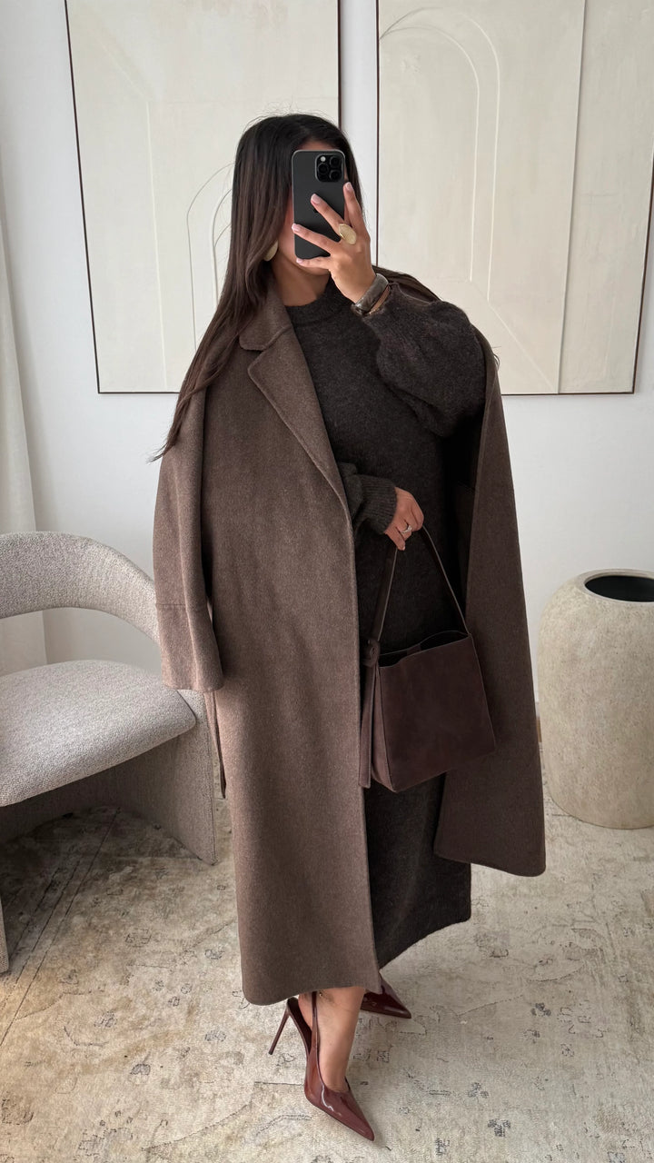Prague Wool Blend Wrap Coat