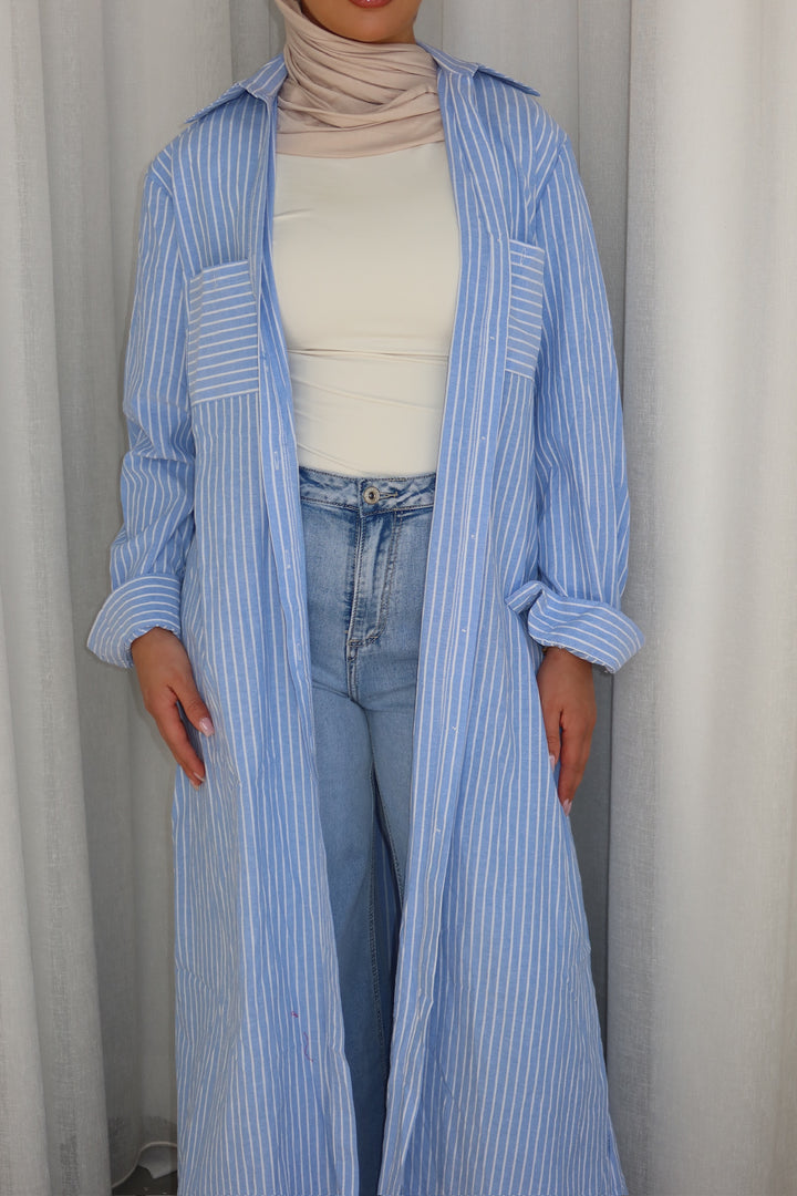 Riviera Striped Shirt Dress