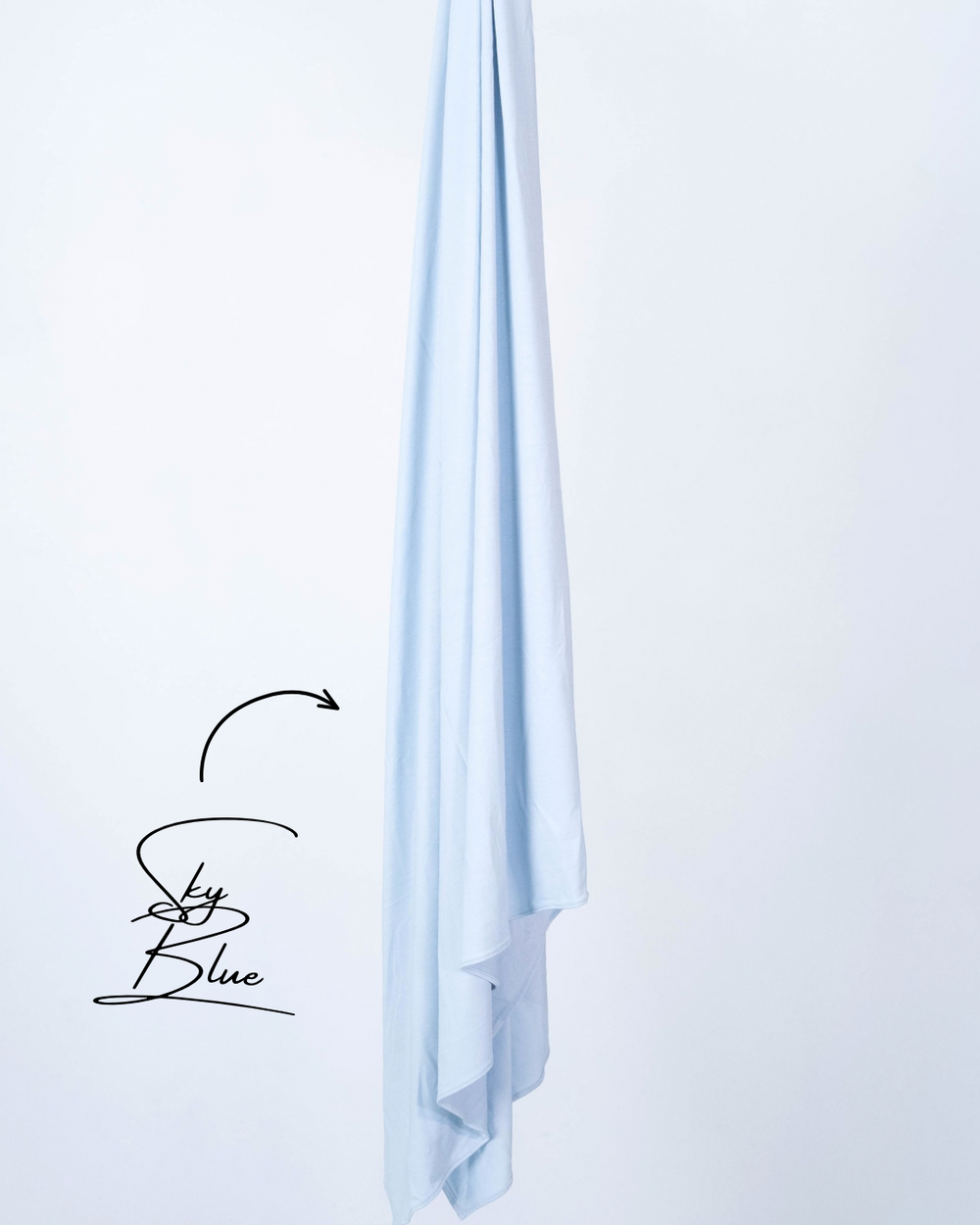 Bamboo Jersey Hijab — Cloud Blue