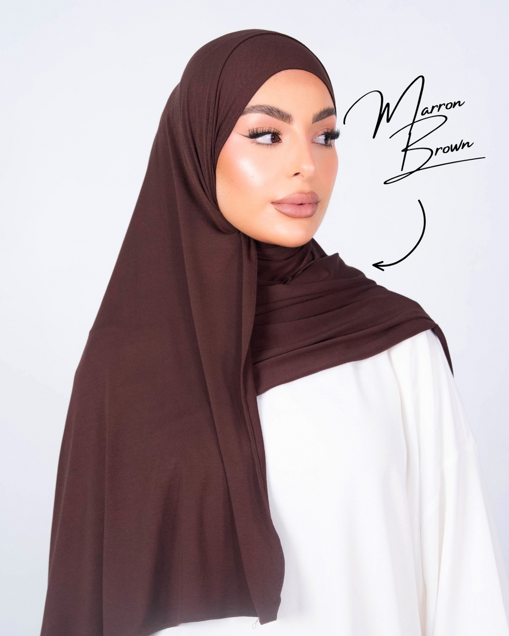 Butter Jersey Hijab — Marron brown