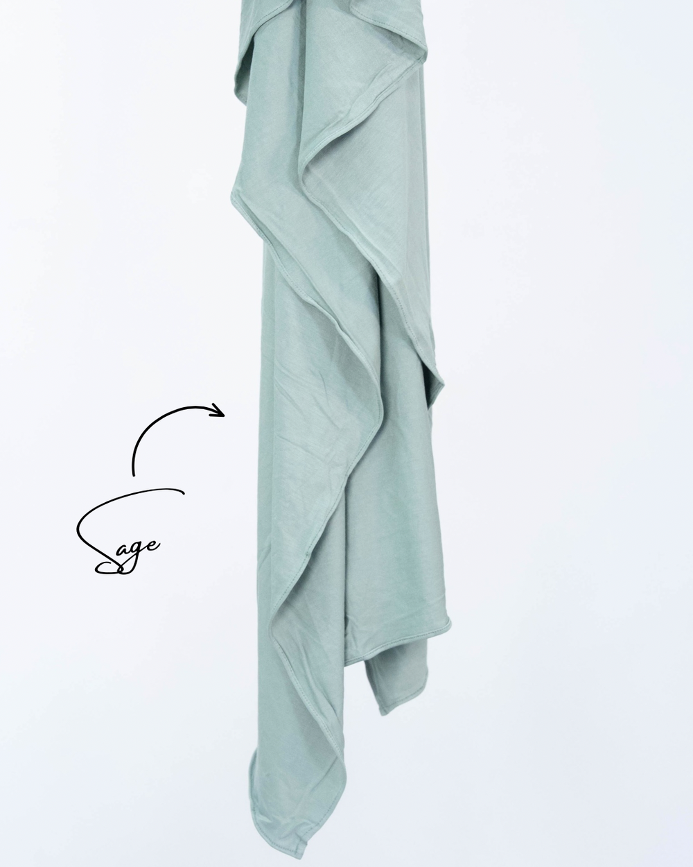 Butter Jersey Hijab — Deep sage green