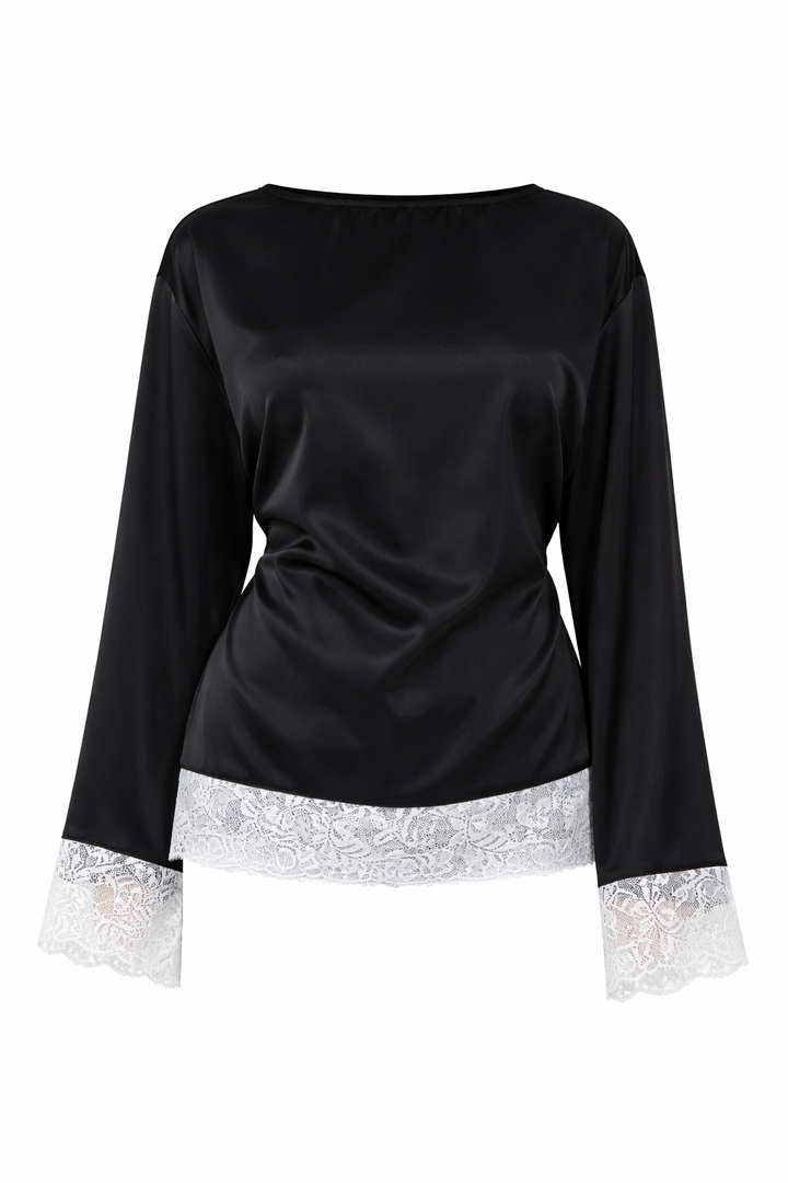Starlight Lace Satin Top