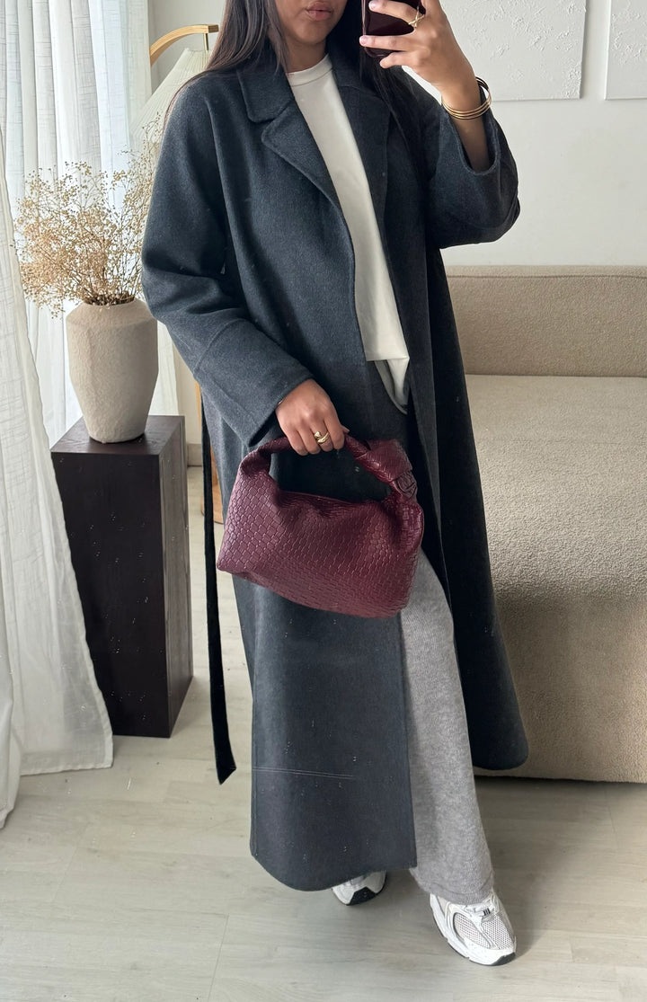Prague Wool Blend Wrap Coat