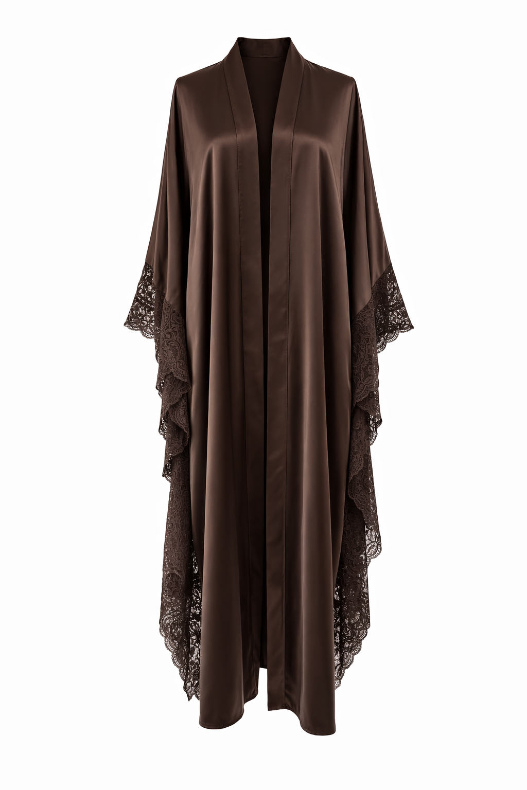 Satin lace kimono