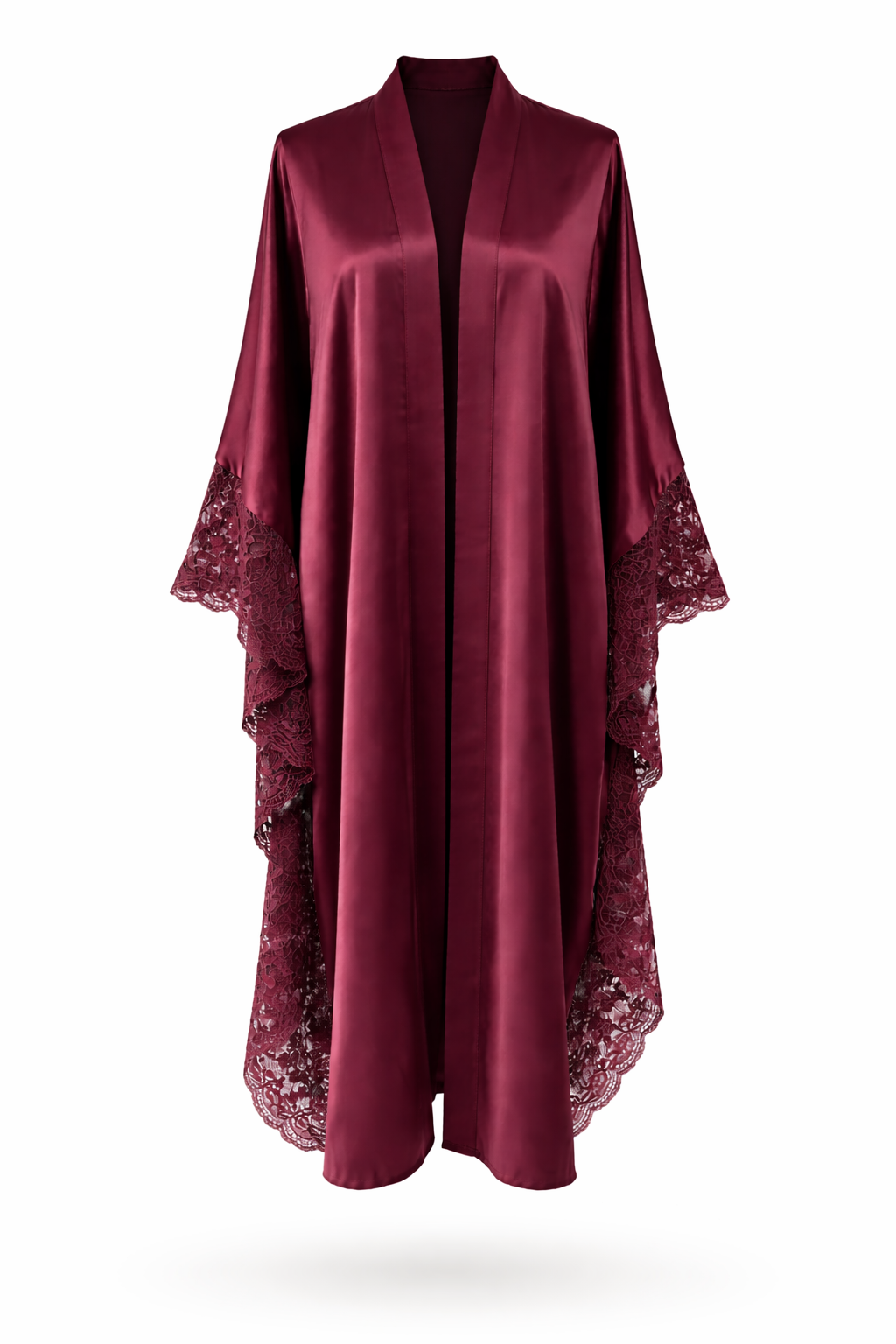 Satin lace kimono