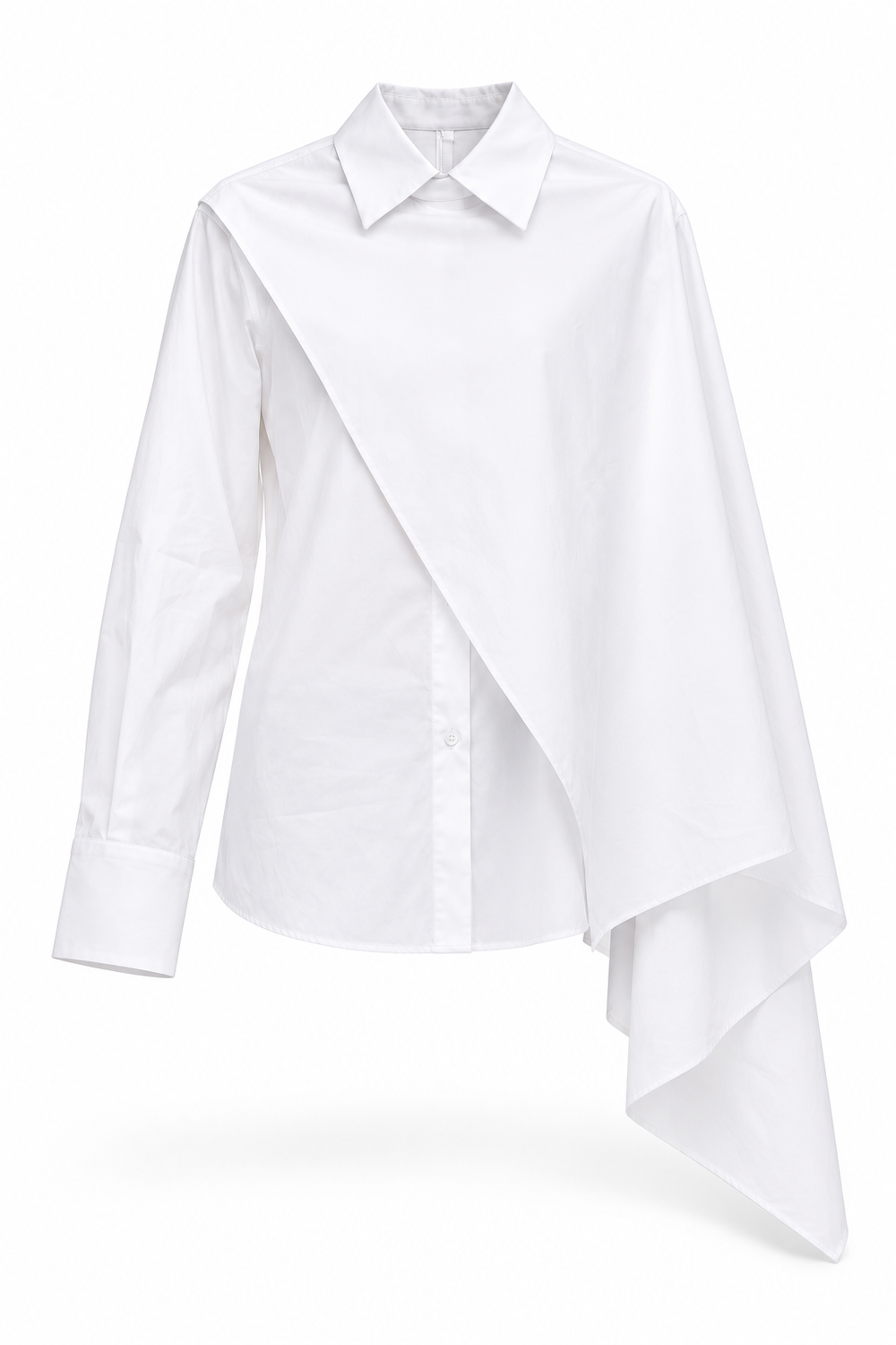 Cotton Cape Shirt — White
