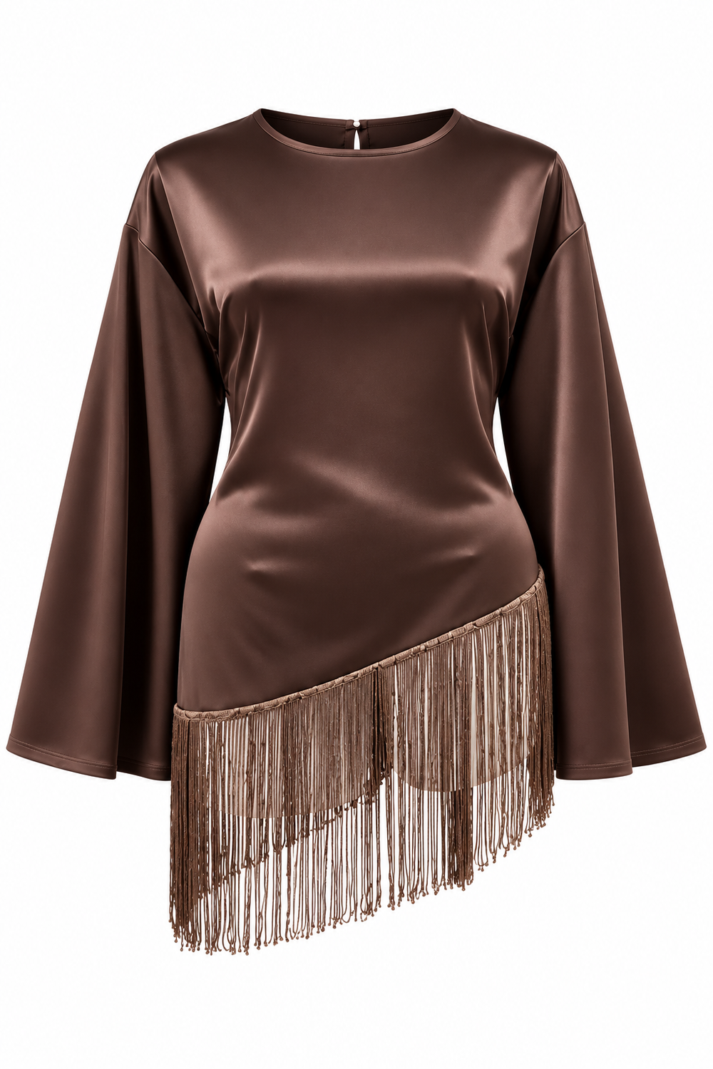 Fera Fringe Top (PRE-ORDER) — Chocolate brown