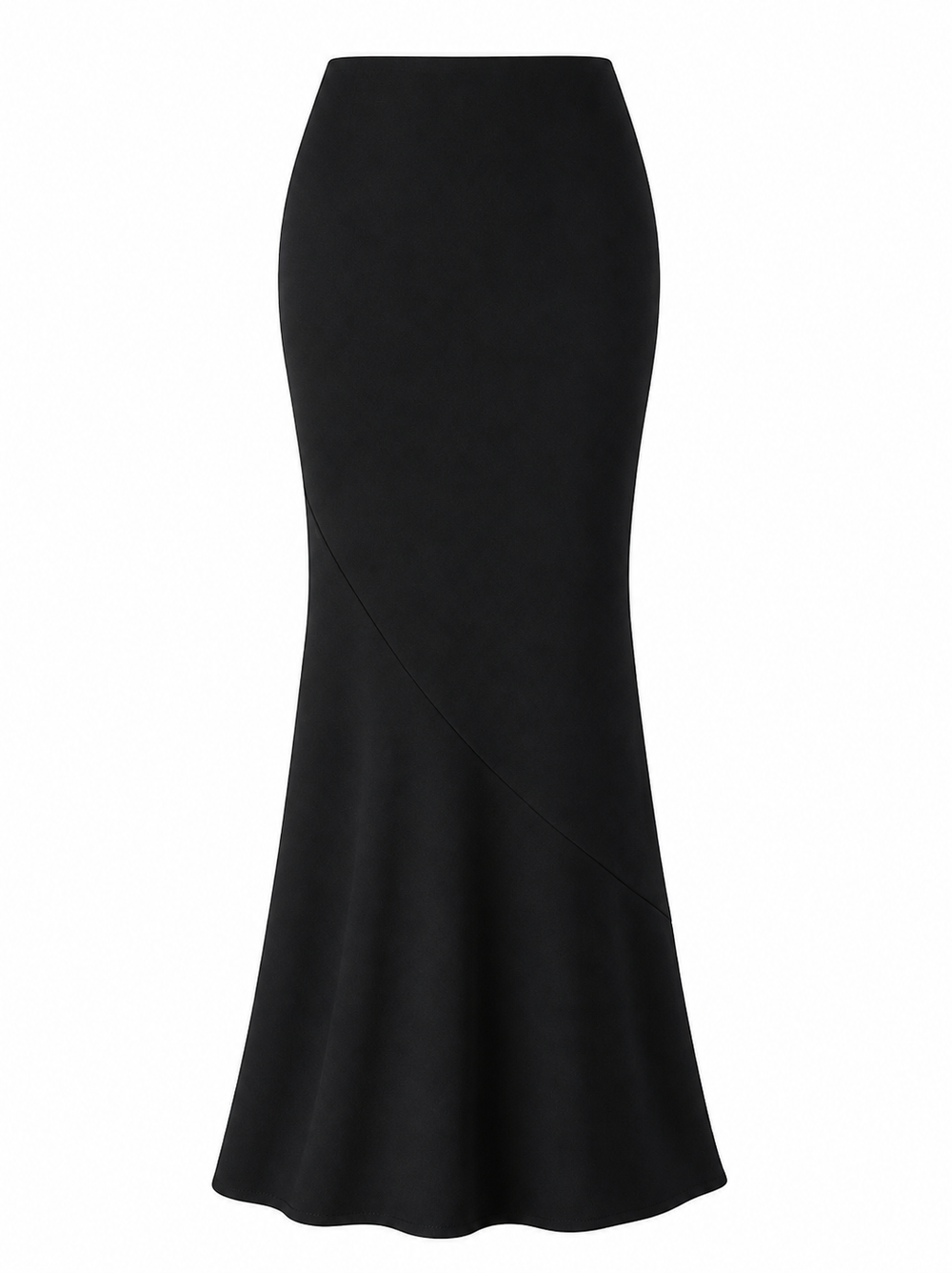 Linen Mermaid Skirt — Black