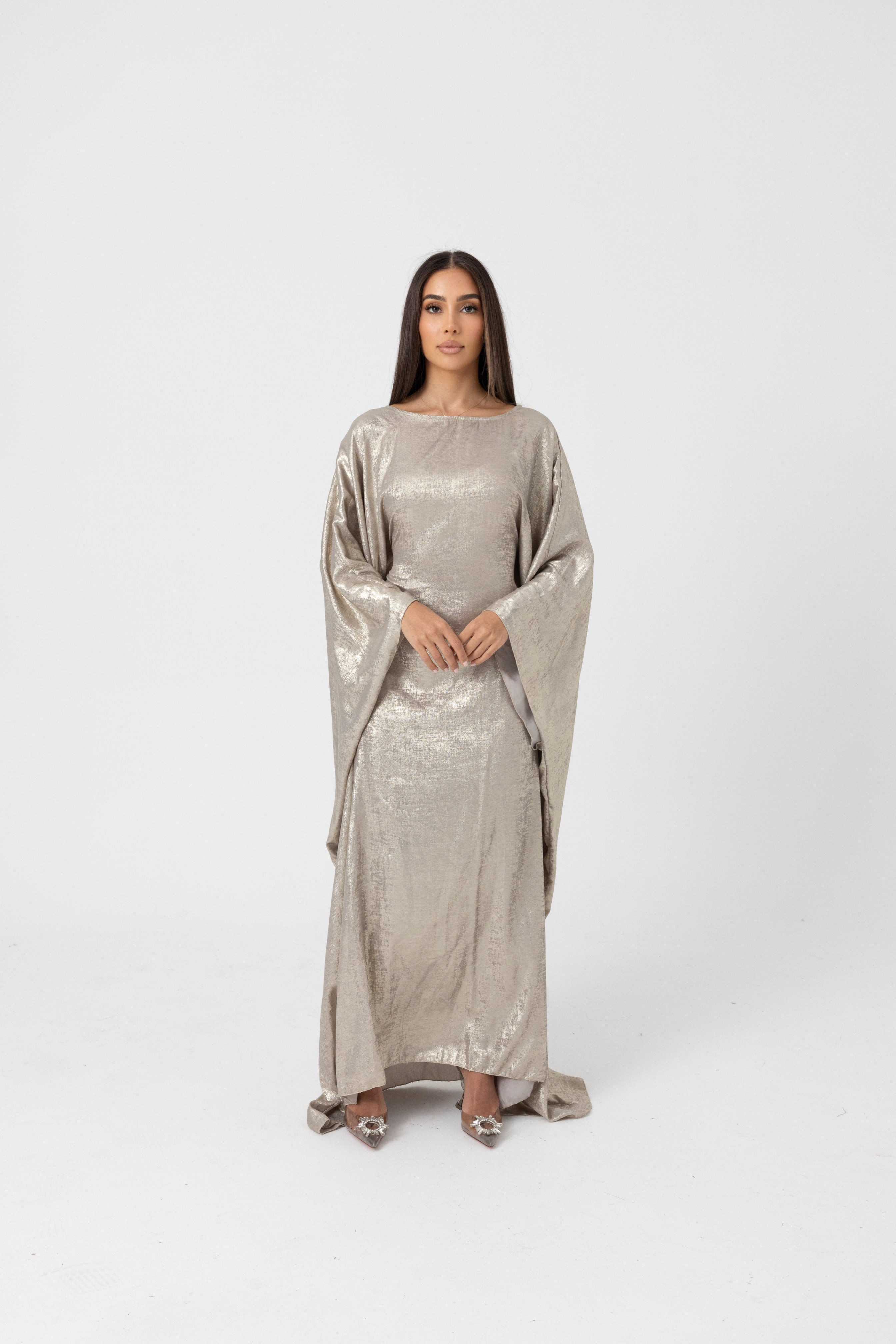 METALLIC BUTTERFLY ABAYA