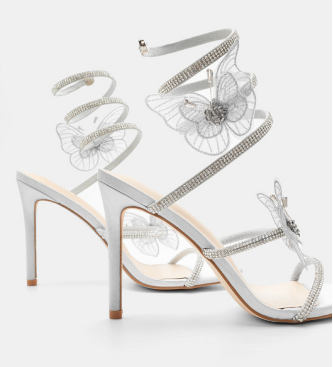 Míray Butterfly Heel- Silver
