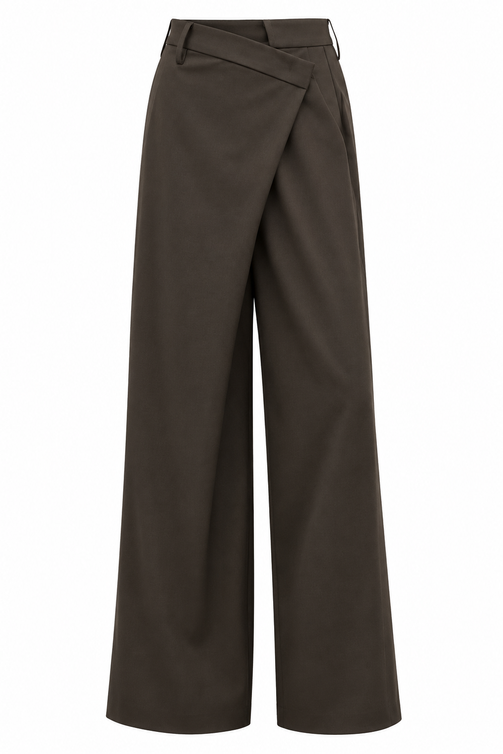Elara Crossover Pants — Deep brown