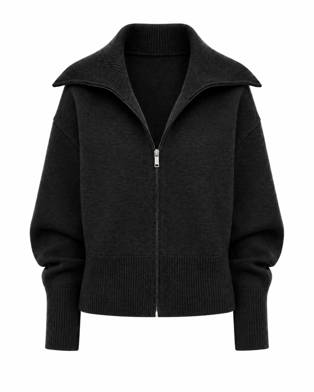 Cozy Knit Jacket — Black