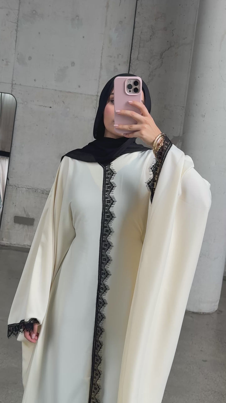 Lace Butterfly Abaya
